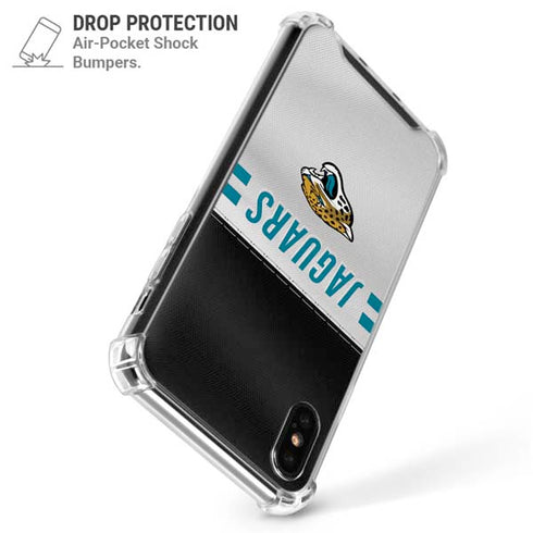 NFL Jacksonville Jaguars White Striped iPhone XS Max Clear Case